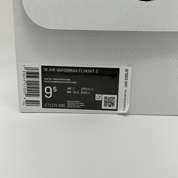 Nike W Air VaporMax Flyknit 3.0 Pink CT1274-600 - Picture 2 of 8